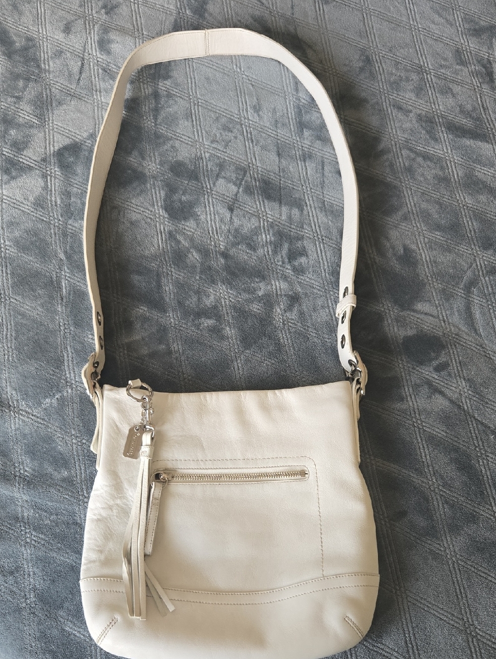 Coach White Leather Crossbody Bag Purse